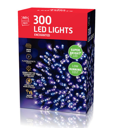 Festive Magic 300 Enchanted Mains Powered LED Chaser Christmas Lights - Image