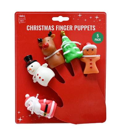 Festive Magic Christmas Finger Puppets, Pack of 5 - Image