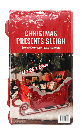 Festive Magic Christmas Presents Sleigh, 51 x 25 x 28cm - Image