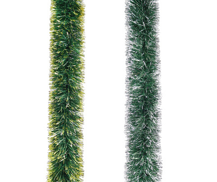 Festive Magic Green Christmas Tinsel Garland, 3m Assorted - Image