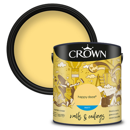 5076672 - Crown - Walls and Ceilings - Matt Emulsion - happy daze - 2.5L - P1