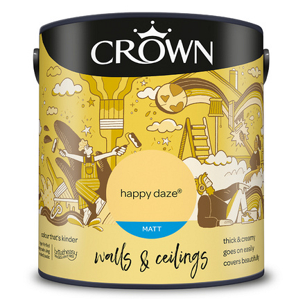 5076672 - Crown - Walls and Ceilings - Matt Emulsion - happy daze - 2.5L - S8