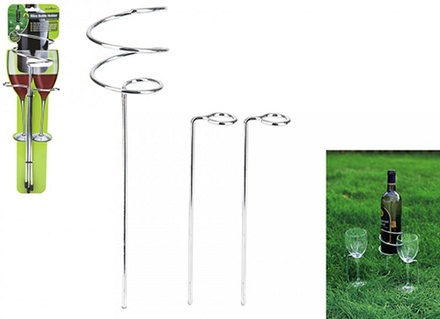 Summit Wine Bottle and 2 Glass Holders - Image