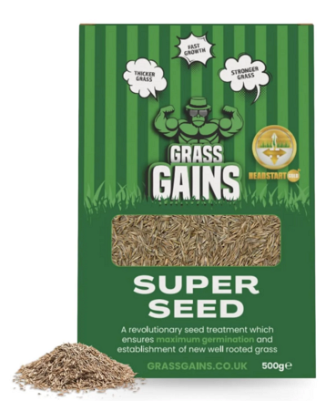 Grass Gains 20m 500g Super Grass Seed - Image