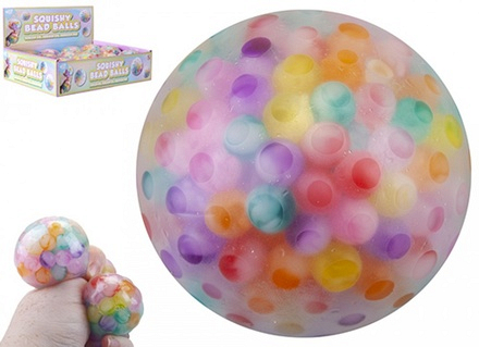 Squishy Bead Ball 16cm Pastel Colours - Image