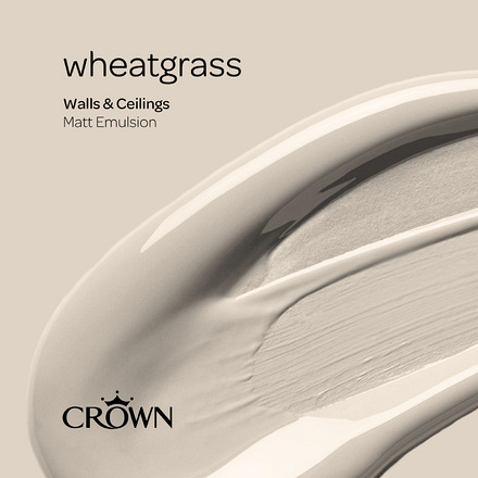 5022332 - Crown - Walls and Ceilings - Matt Emulsion - wheatgrass - 2.5L - S6