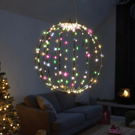 Three Kings Colour Change Twinkle Orb LED Christmas Decoration, 30cm - Image