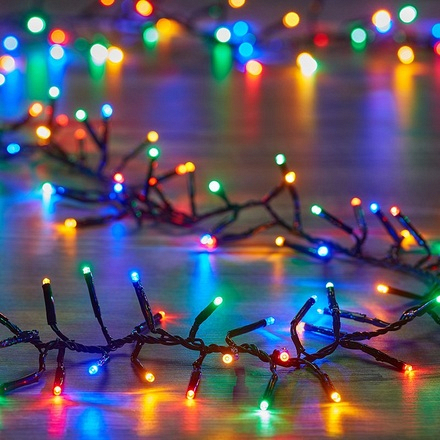 Three Kings 1000 LED Cluster Christmas Lights Multicoloured - Image