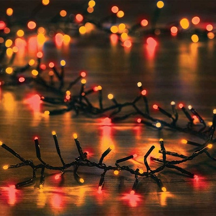 Three Kings 500 LED Cluster Christmas Lights Antique White & Red - Image