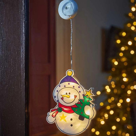 Three Kings InLit Vintage Frosty Light Up Christmas Window Decoration, 21cm - Image