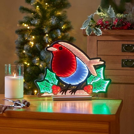 Three Kings RobinFinity Infinity Mirror Christmas Decoration, 40cm - Image