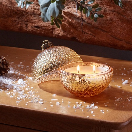 Three Kings Champagne Bauble Candle, 13cm - Image
