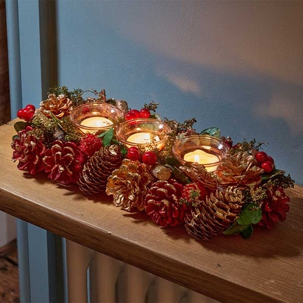 Three Kings Trio Christmas Candle Holder, 36cm - Image
