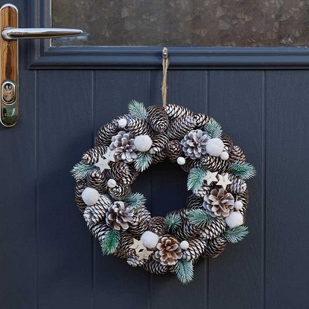 Three Kings FrostPine Christmas Wreath, 36cm - Image