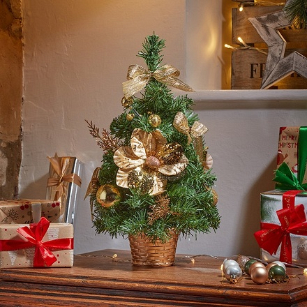 Three Kings Golden Fir Christmas Tree, 50cm - Image