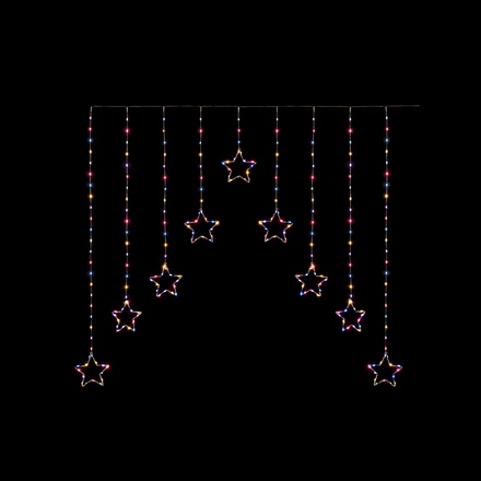 Premier 1.2m x 1.2m Multi Action Curtain Lights Star Rainbow - Image