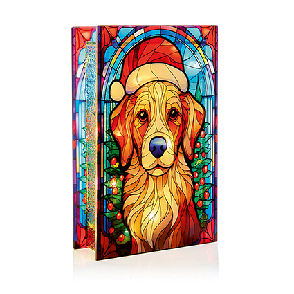 PREMIER 21x13cm Stain Glass Dog WW 50 LED - Image