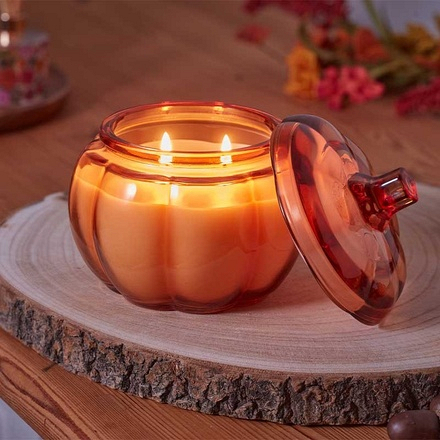 Smart Garden Maple Bourbon Pumpkin Jar Scented Candle - Image