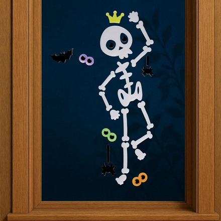 Smart Garden Scary Skelly Halloween Gel Window Sticker Set - Image