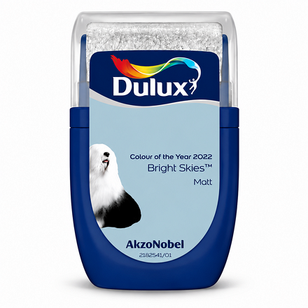 Dulux Walls & Ceilings Bright Skies Matt Emulsion Paint Tester Pot, 30ml