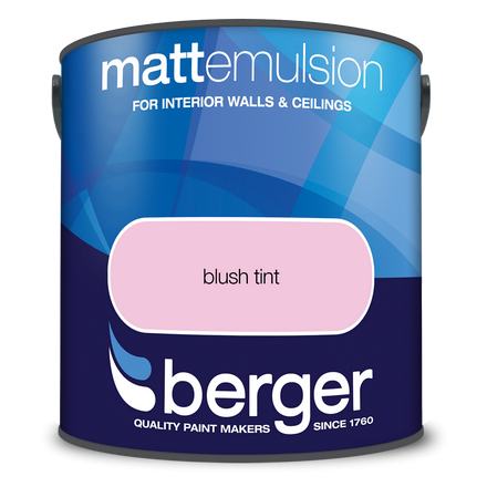 Berger Matt Emulsion Paint Blush Tint, 2.5L - Image
