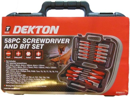 Dekton 58pc Screwdriver & Bit Set - Image