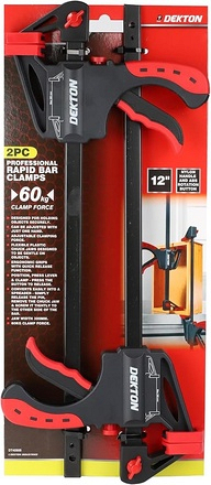 Dekton 2pc 12in Rapid Bar Clamp & Spreader Set, 300mm - Image