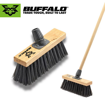 Buffalo Heavy Duty Stiff PVC Outdoor Scavenger Broom, 10.5in - Image