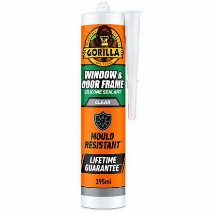 Gorilla Window & Door Frame Silicone Sealant Clear, 295ml