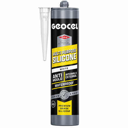 Geocel Multi Purpose Silicone Sealant White 290ml - Image