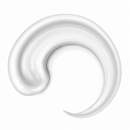 Close-up colour sample of Geocel Multi Purpose Silicone Sealant in white, showing its smooth, glossy finish and curved shape against a white background.