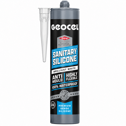Geocel Sanitary Silicone Sealant White 300ml - Image