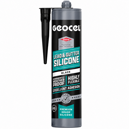 Geocel Lead & Gutter Silicone Sealant Black 300ml - Image