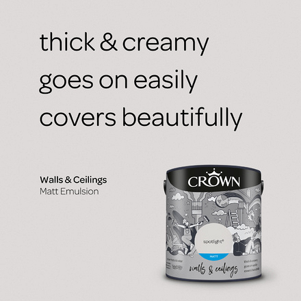 5089738 - Crown - Walls and Ceilings - Matt Emulsion - spotlight - 2.5L - S3