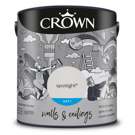 5089738 - Crown - Walls and Ceilings - Matt Emulsion - spotlight - 2.5L - S8
