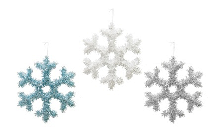 Tinsel Snowflake 30cm UBL - Image