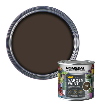 Ronseal Garden Paint English Oak 250ml - Image