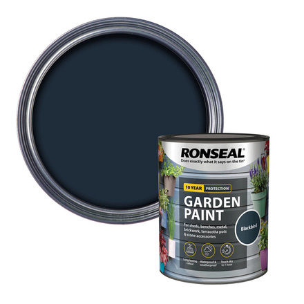Ronseal Garden Paint Blackbird 750ml - Image
