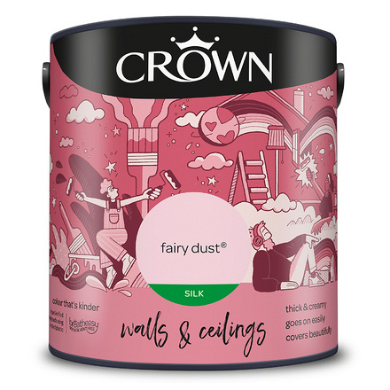 5068748 - Crown - Walls and Ceilings - Silk Emulsion - fairy dust - 2.5L - S8