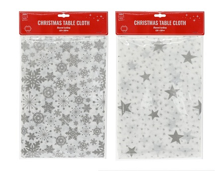 Snowflake Vinyl Tablecloth 132x178cm UBL - Image