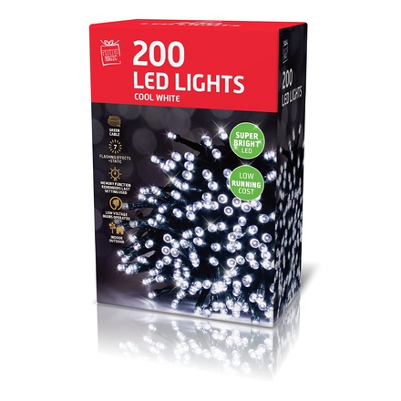 LED Chaser Lights Cold White 200 Pack UBL - Image