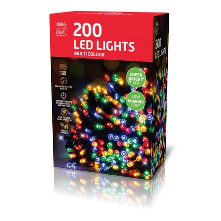 LED Chaser Lights Multicoloured 200 Pack UBL - Image