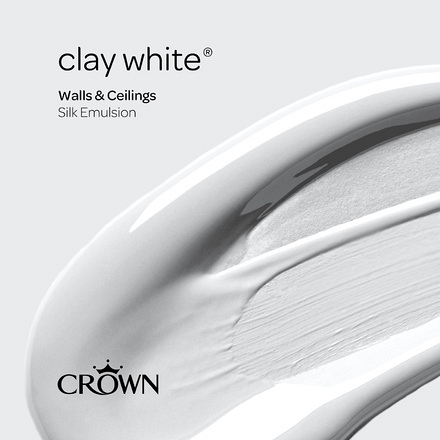 5090840 - Crown - Walls and Ceilings - Silk Emulsion - clay white - 2.5L - S6