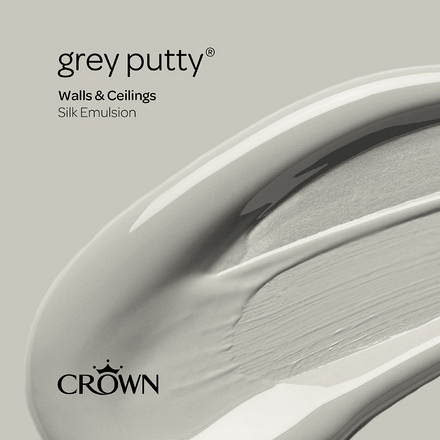 5090838 - Crown - Walls and Ceilings - Silk Emulsion - grey putty - 2.5L - S6