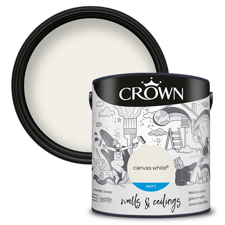 Crown Canvas White 2.5L Matt Emulsion - Image