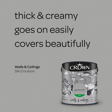 5091498 - Crown - Walls and Ceilings - Silk Emulsion - granite dust - 2.5L - S3