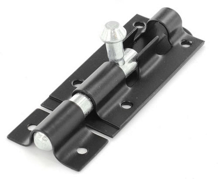 100mm Tower Bolt Black 4in S1582 - Image