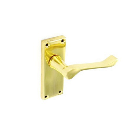 Vic Latch Handles Brass Scroll S2205 - Image