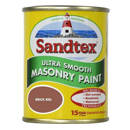 Sandtex Ultra Smooth Masonry Paint Brick Red 150ml Tester - Image