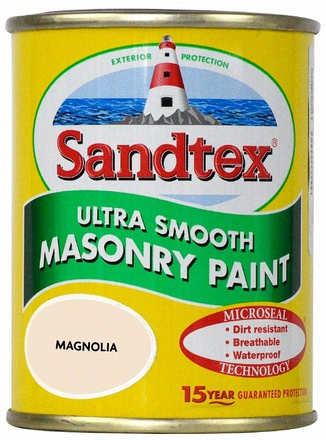Sandtex Ultra Smooth Masonry Paint Magnolia 150ml Tester